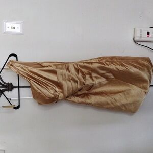 Gold one shoulder dress